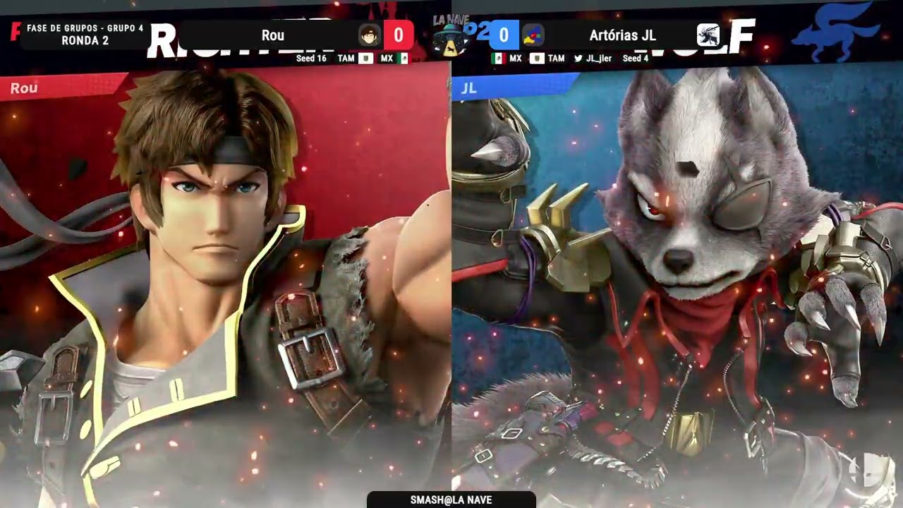 Smash@La Nave - Pools RR - Rou(Richter) vs Artorias(Falco,Wolf)