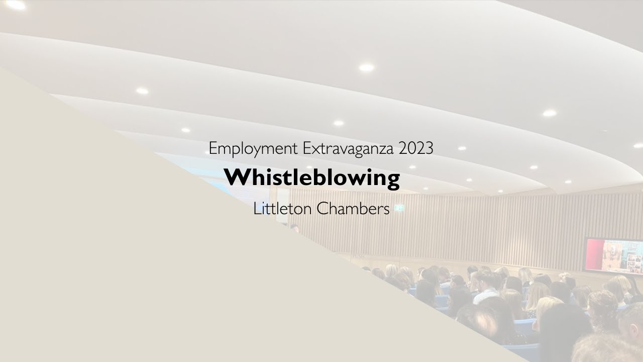 Whistleblowing - Nicholas Siddall KC & Grahame Anderson - Littleton EE 2023