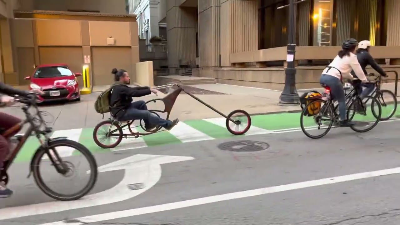 Chicago’s Rat Patrol Riding Freak Bikes In Critical Mass