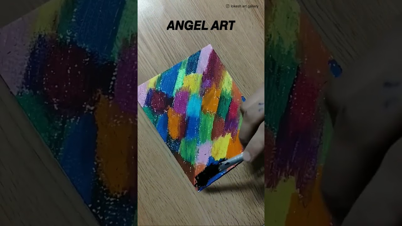 𝙈𝘼𝙂𝙄𝘾𝘼𝙇 𝙥𝙖𝙞𝙣𝙩𝙞𝙣𝙜 𝙗𝙮 𝙪𝙨𝙞𝙣𝙜 oil pastels#angelart #artwork #short