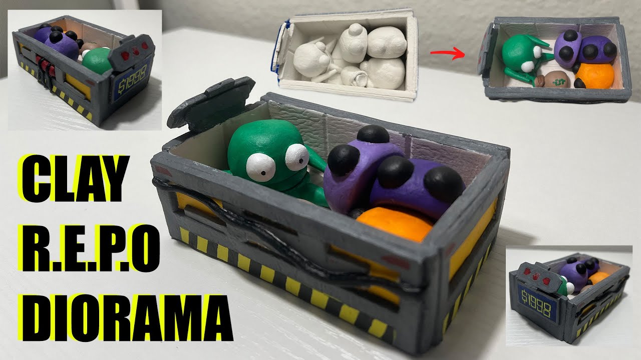 Making a R.E.P.O diorama with air dry clay