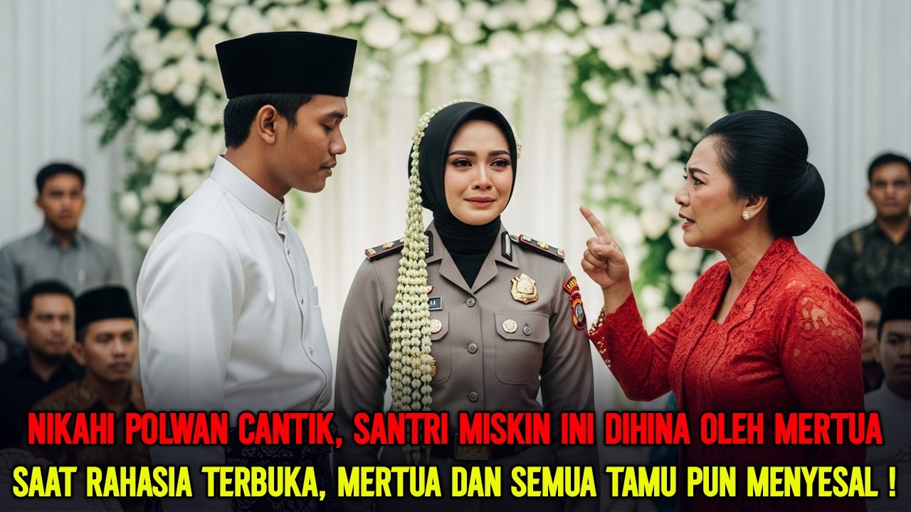Nikahi Polwan Cantik, Santri Miskin Dihina Mertua Di Pelaminan, Balasannya Bikin Semua Terdiam!