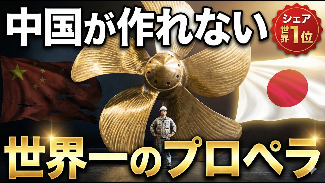 【世界シェア1位】直径10メートルの黄金スクリューを職人が仕上げる？燃費を激変させる究極のスクリューは日本にしか作れない。中国が巨大船を作っても「プロペラ」は日本製。世界の海を支配する岡山の神職人。