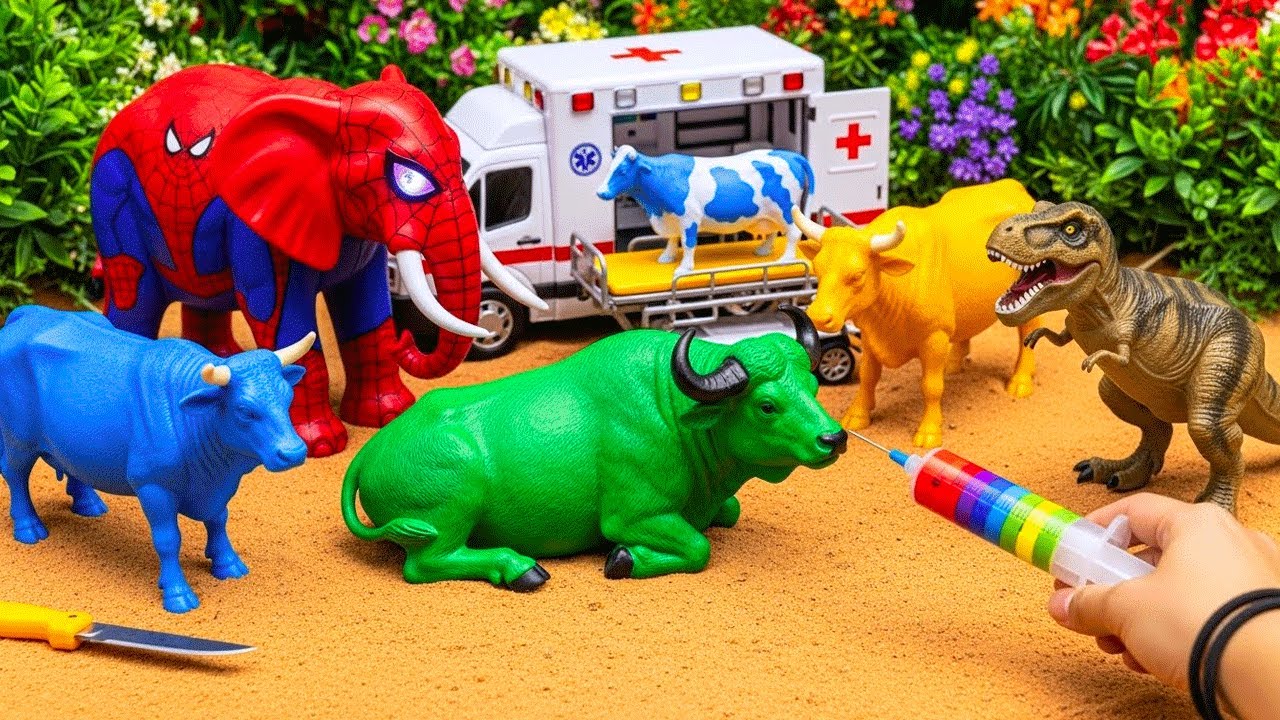 AMAZING TOY WALKING COW AND ELEPHANT🐄🐘WADIDAU‼️PROSES POTONG SAPI KURBAN SIMOLASI Part 11