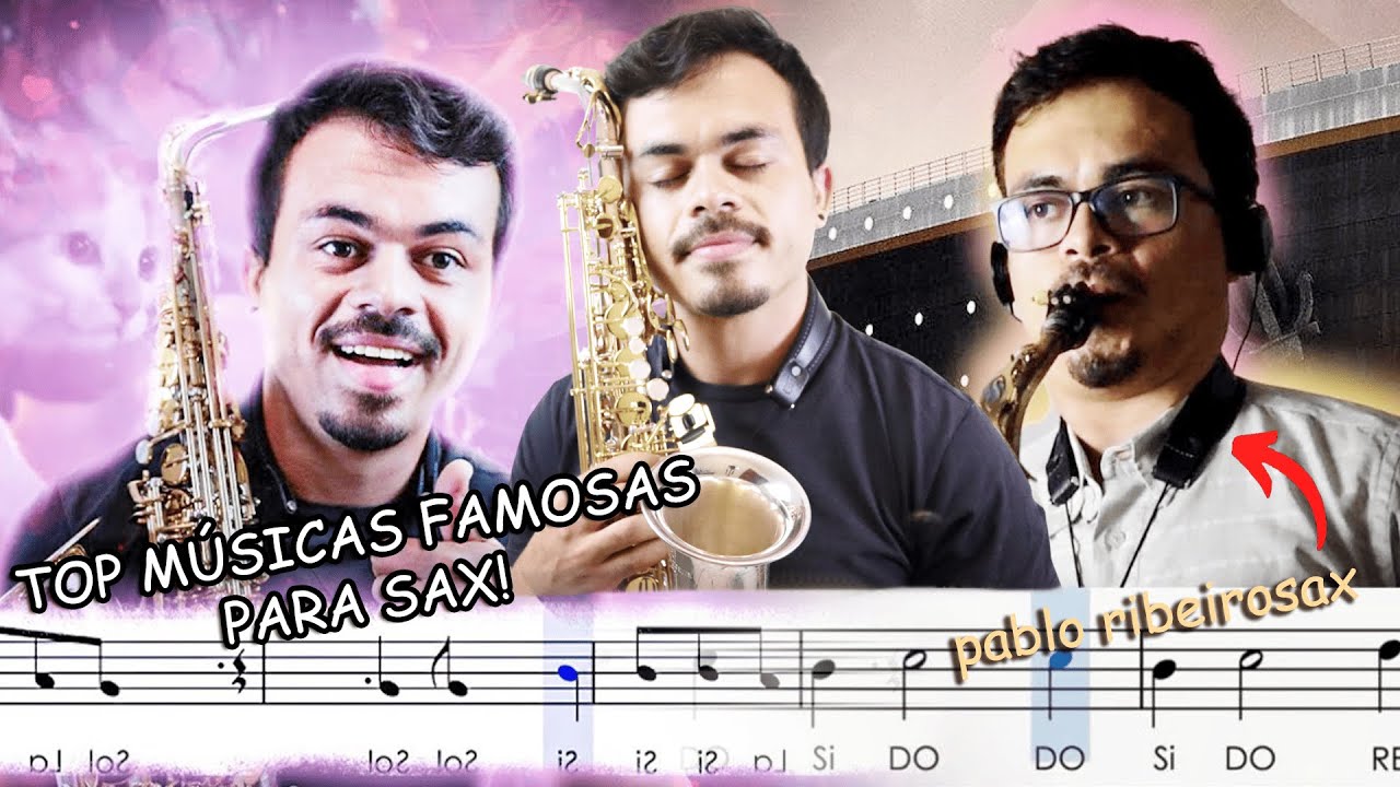 Músicas famosas para tocar no saxofone com partituras com notas!