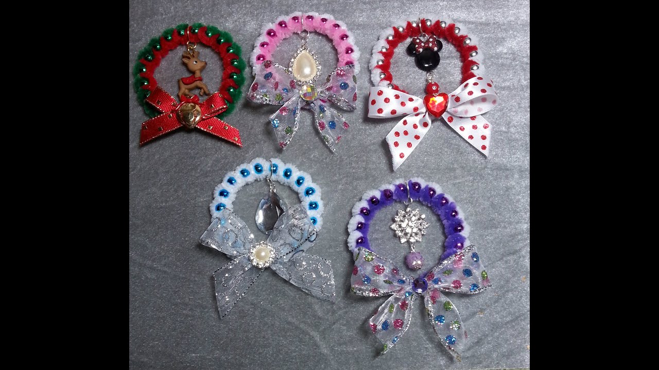 DIY~Make Beautiful Wreath Ornaments From Mardis Gras or Party Beads!