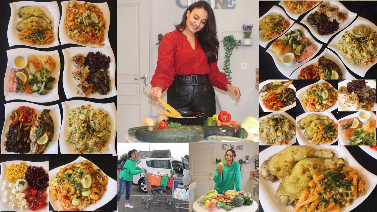 وجبات الاسبوع باكمله🎉ألذ وجبات سهلة وسريعة بدون تعب🎉 ORGANISATION MEAL PREP Semaine - idées Recettes