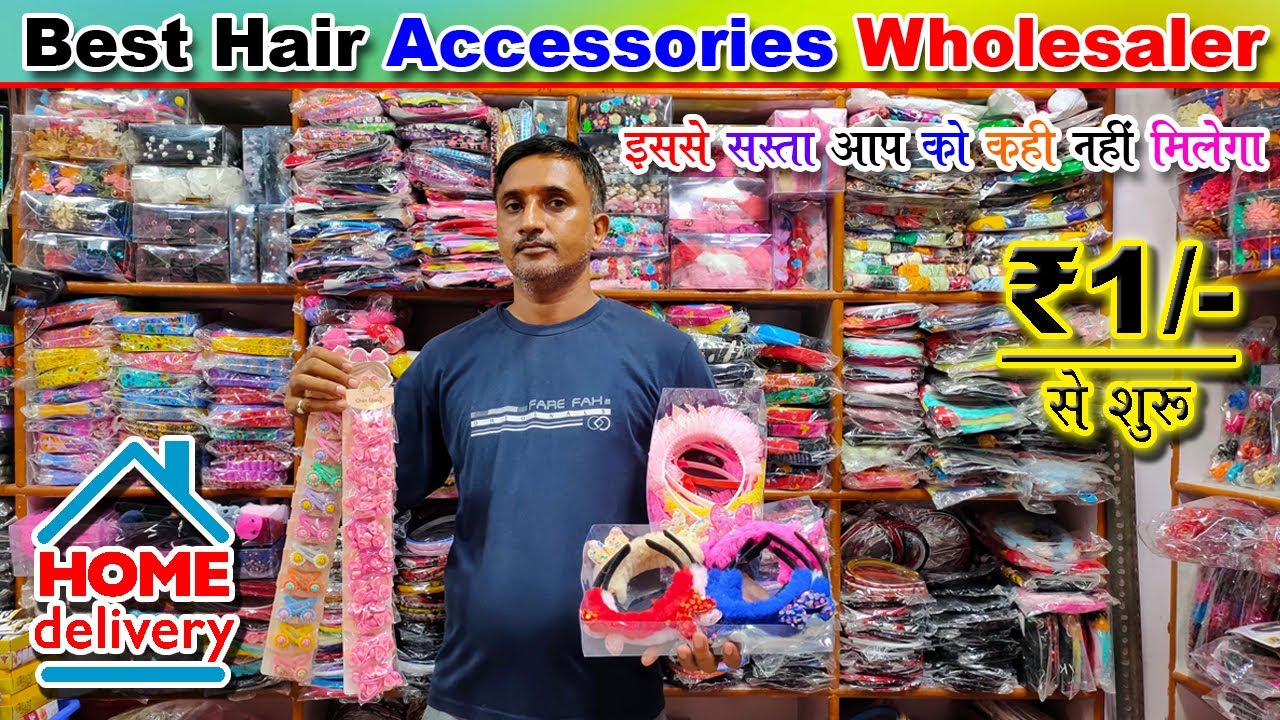 Ladies Hair Accessories Factory Price | Hair Band, Clutcher, Rubber Band, Clips Sadar Bazar Delhi
