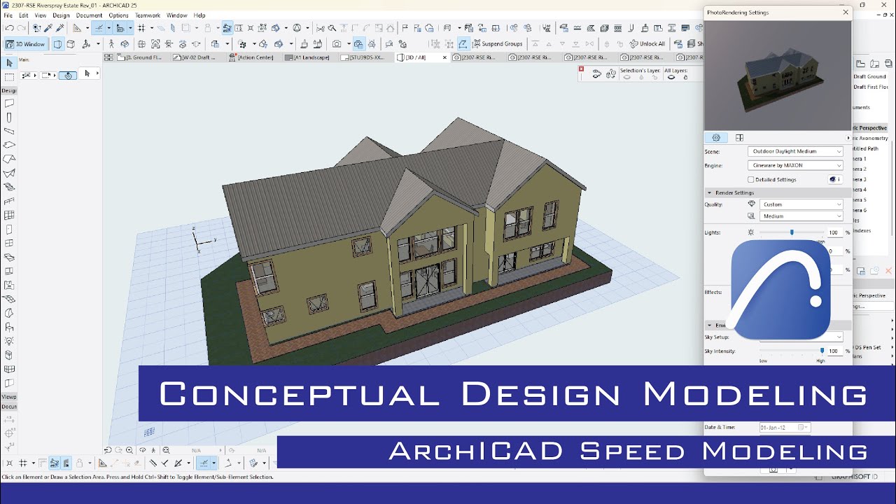 Conceptual Design Modeling | ArchiCAD Speed Modeling
