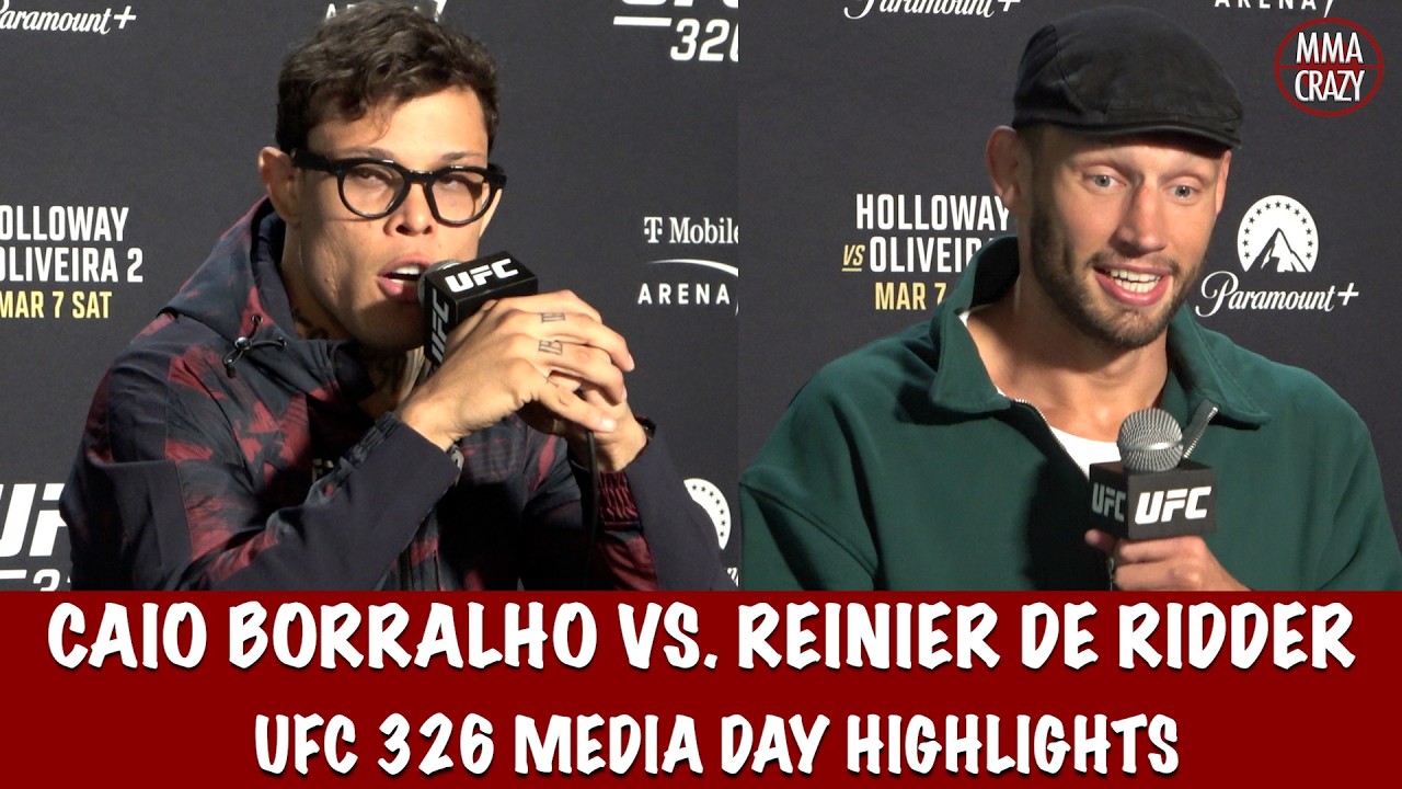 UFC 326: Caio Borralho & Reinier de Ridder Media Day Highlights