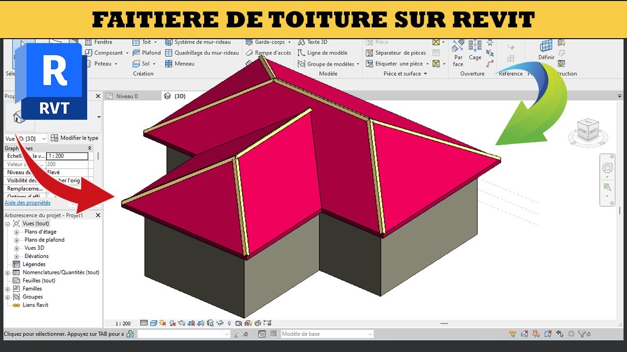 Comment créer et placer une faîtière de toiture sur Revit ?