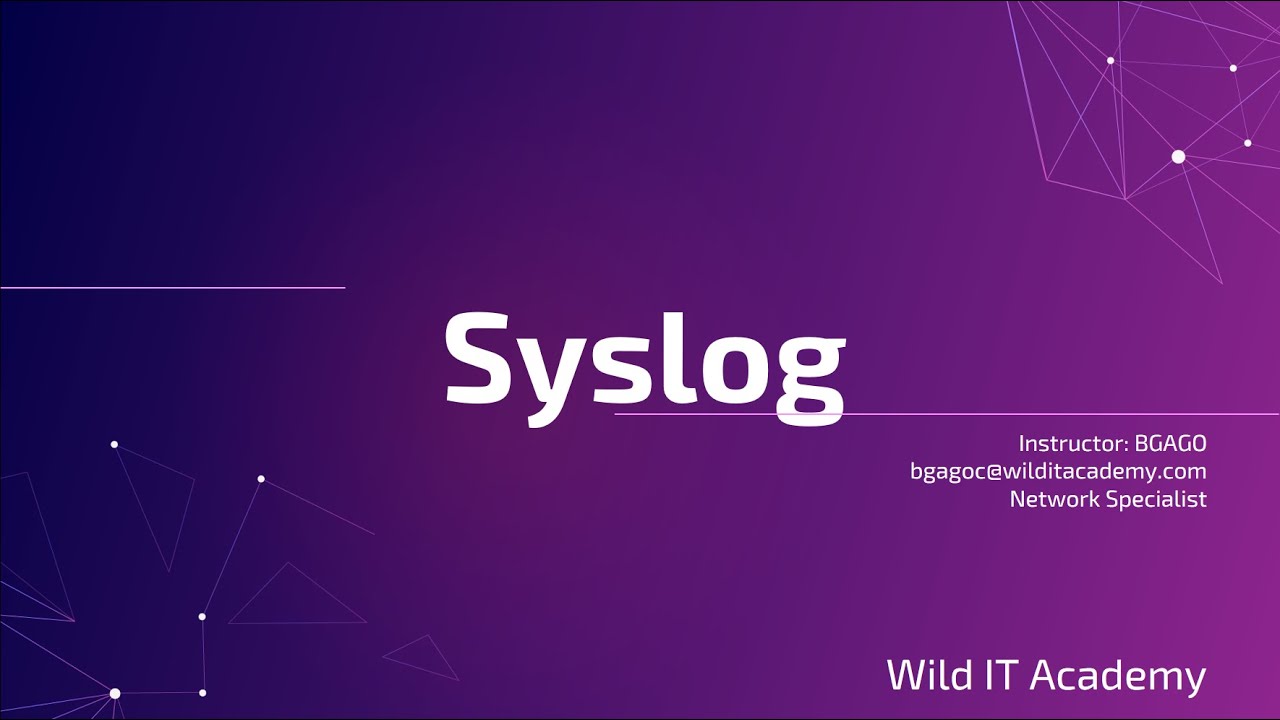 Syslog | CCNP ENCOR 350-401 | Wild IT Academy