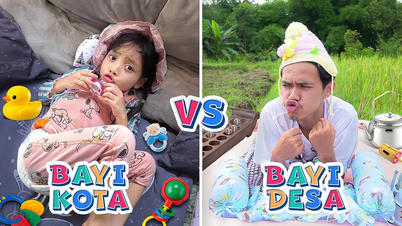 LEIKA BAYI KOTA VS TOMPEL BAYI DESA 😍 DRAMA PARODI LEIKA VS TOMPEL JADI BAYI 😂