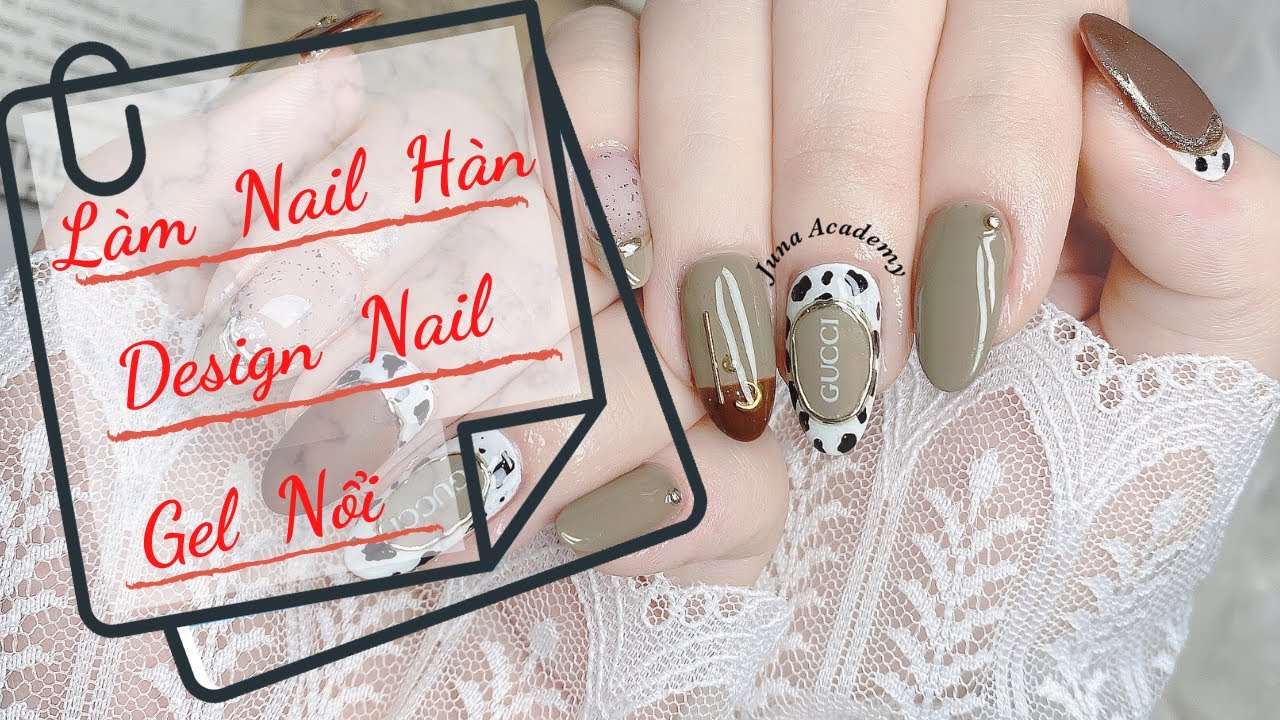 Làm nail Hàn không khó - Design nail đẹp với gel nổi