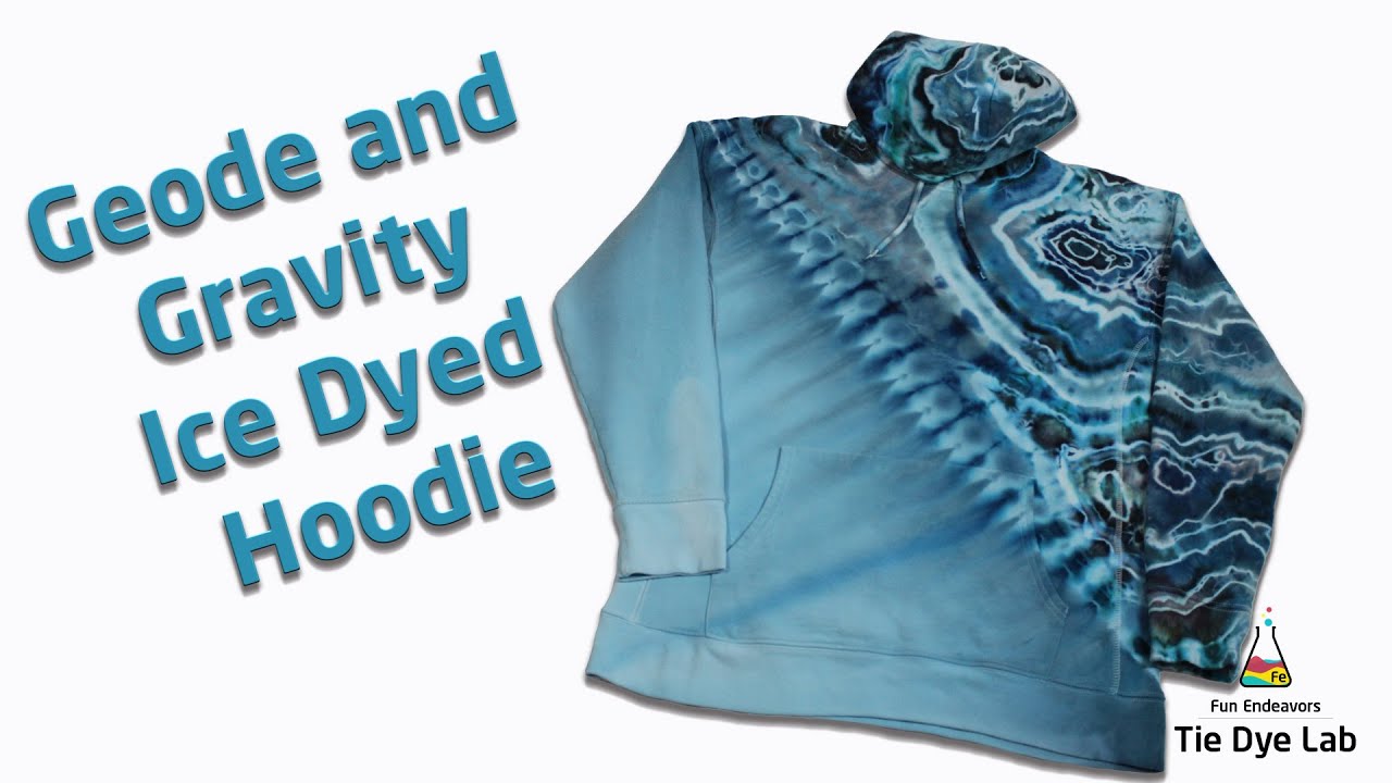 Tie Dye Designs : Geode and Gravity Ice Dyed Hoodie [Rockslide]