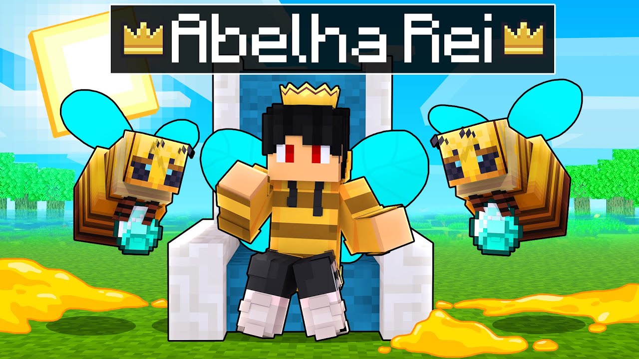 JOGANDO como um ABELHA REI no Minecraft