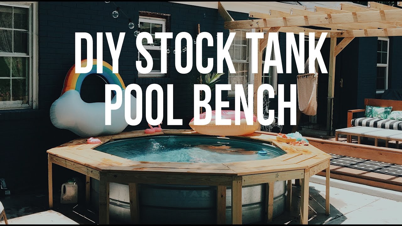 Скамейка/палуба для бассейна Stock Tank своими руками