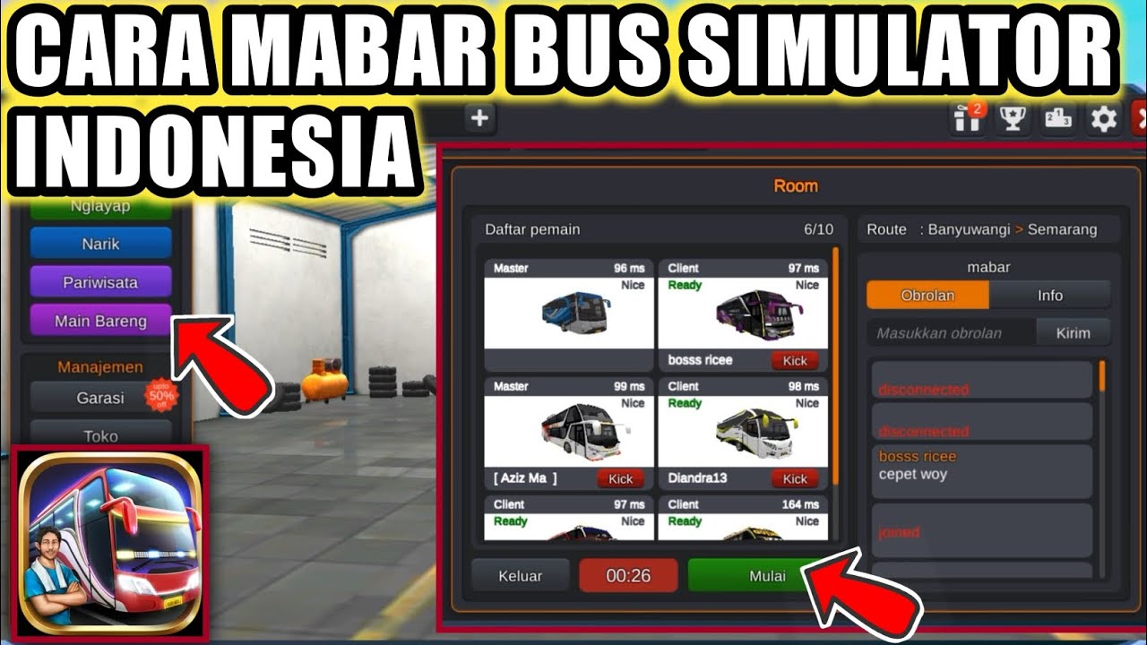 Cara Mabar Bus Simulator Indonesia || Cara Main Bareng Di Bussid