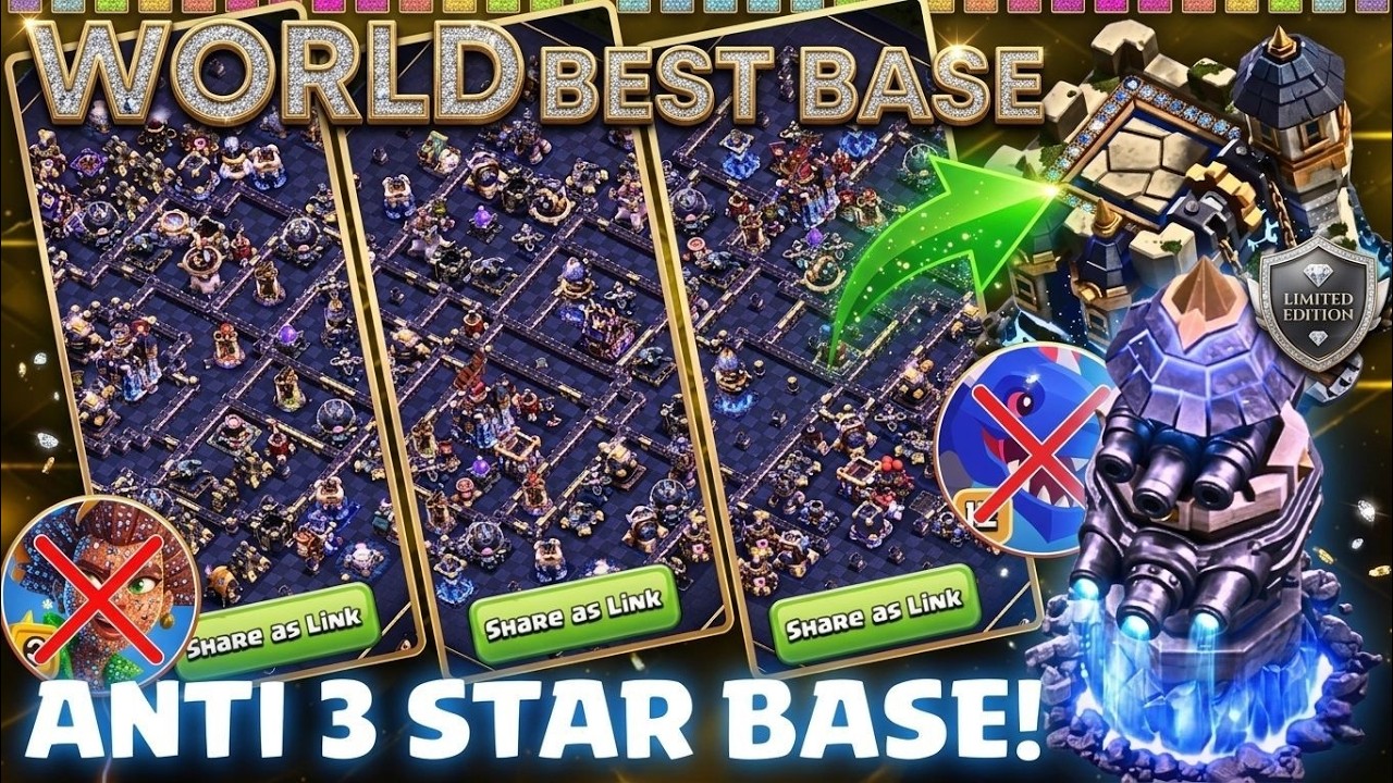 ​RANK #1 DEFENSE! Best TH18 LEGEND Bases (Links) Destroy the Current Meta!