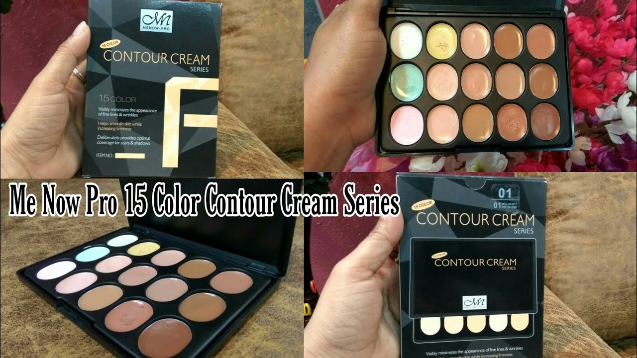 MeNow Pro 15 Color Contour Cream Series Review & Demo।।Highlighter Contour Cream Concealer Palette।।
