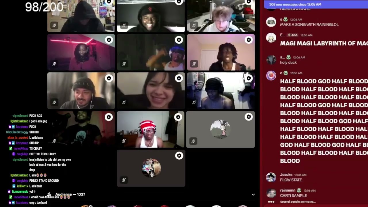 slayr streams bloodluxe (discord listening party)