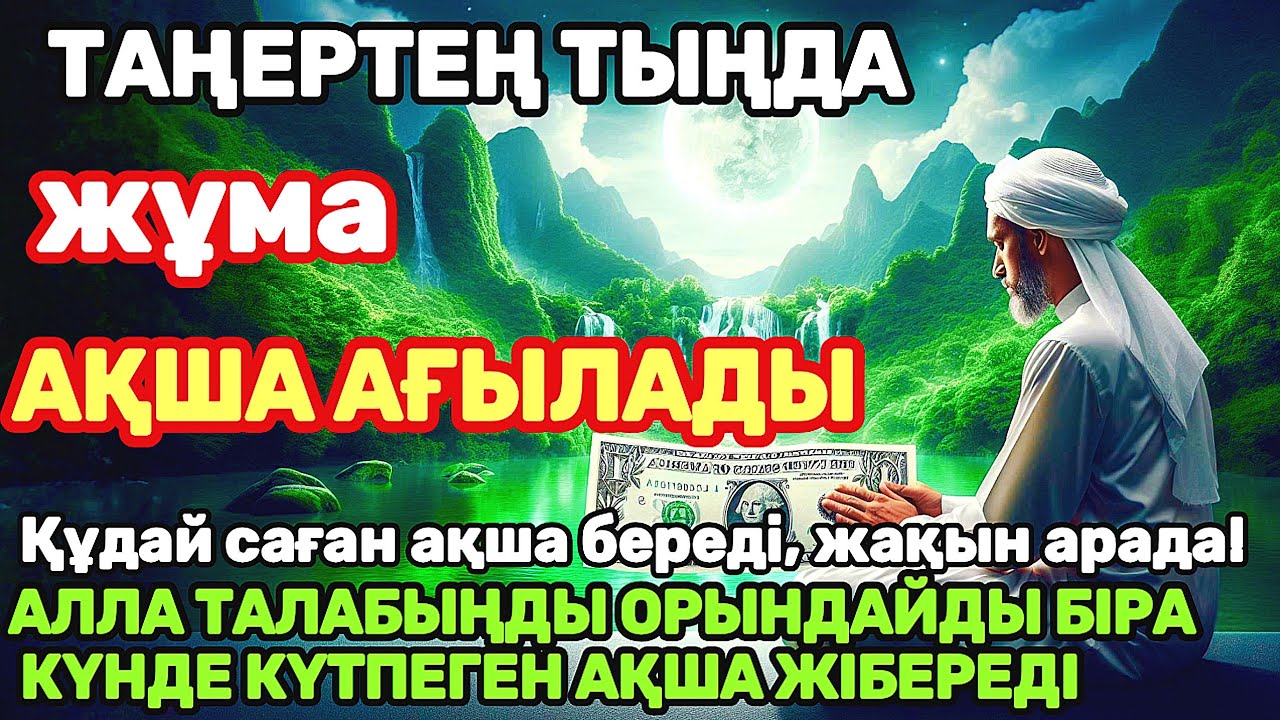 Тыңда Өте күшті дұға жұма, Алла бір күнде ойламаған ақша байлық жібереді, ризығың көбейеді