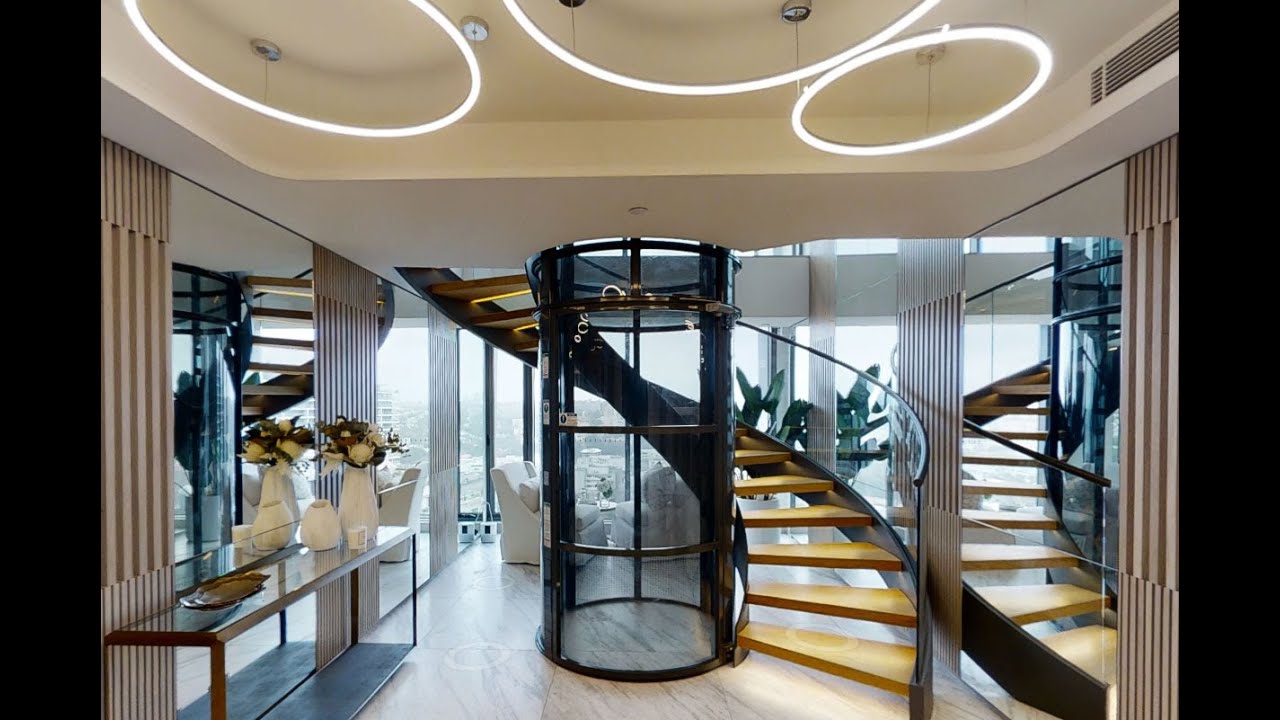 Air Rounded Elevator by Directlifts view in 3D