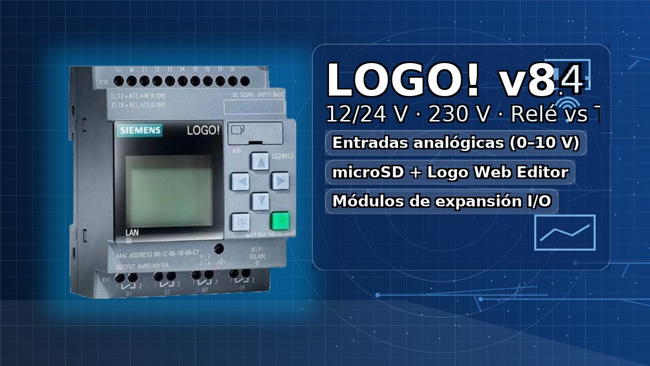 03) LOGO! v8 explicado: modelos, entradas/salidas y cómo elegir el adecuado