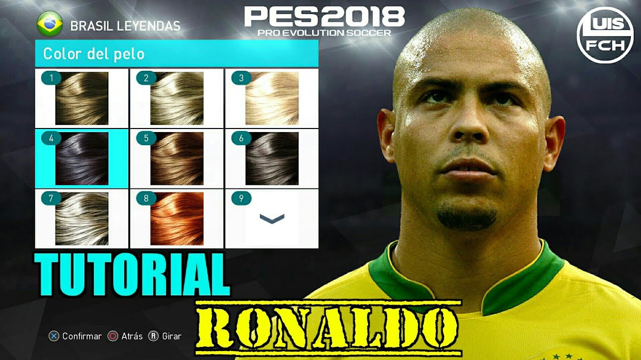 ПОЛНОЕ РУКОВОДСТВО | КАК СОЗДАТЬ РОНАЛДУ В PES 2018 | КАК СОЗДАТЬ | ЛИЦО И СТАТИСТИКА | LuisFCH