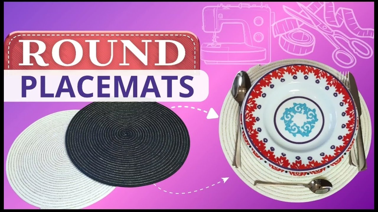 DIY Come cucire un sottopiatto in corda di cotone| Tutorial passo dopo passo 🛞🧵🪡