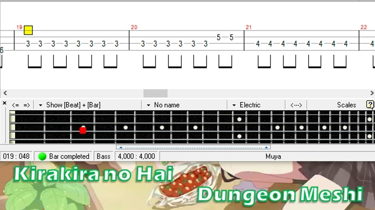 キラキラの灰 / ダンジョン飯 / ベース [TAB] Kirakira no Hai - Dungeon Meshi - Bass