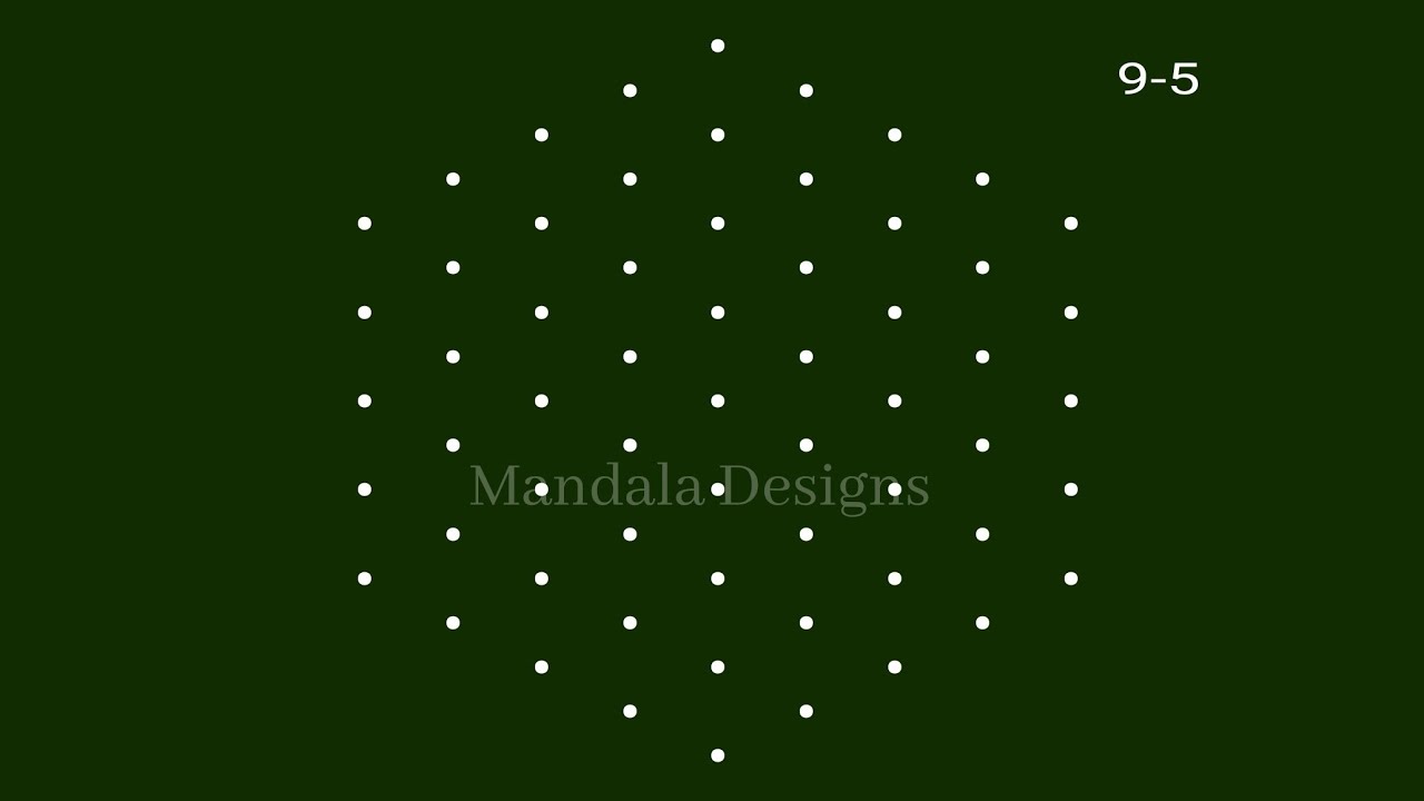 9 to 5 dots rangoli . simple rangoli designs with dots
