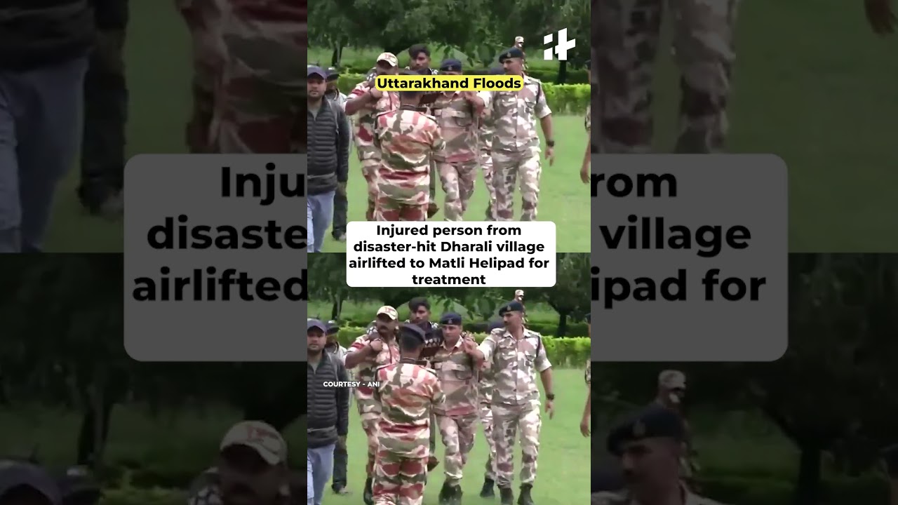 Injured Person From Disaster-Hit Dharali Village Airlifted To Matli Helipad For Treatment
