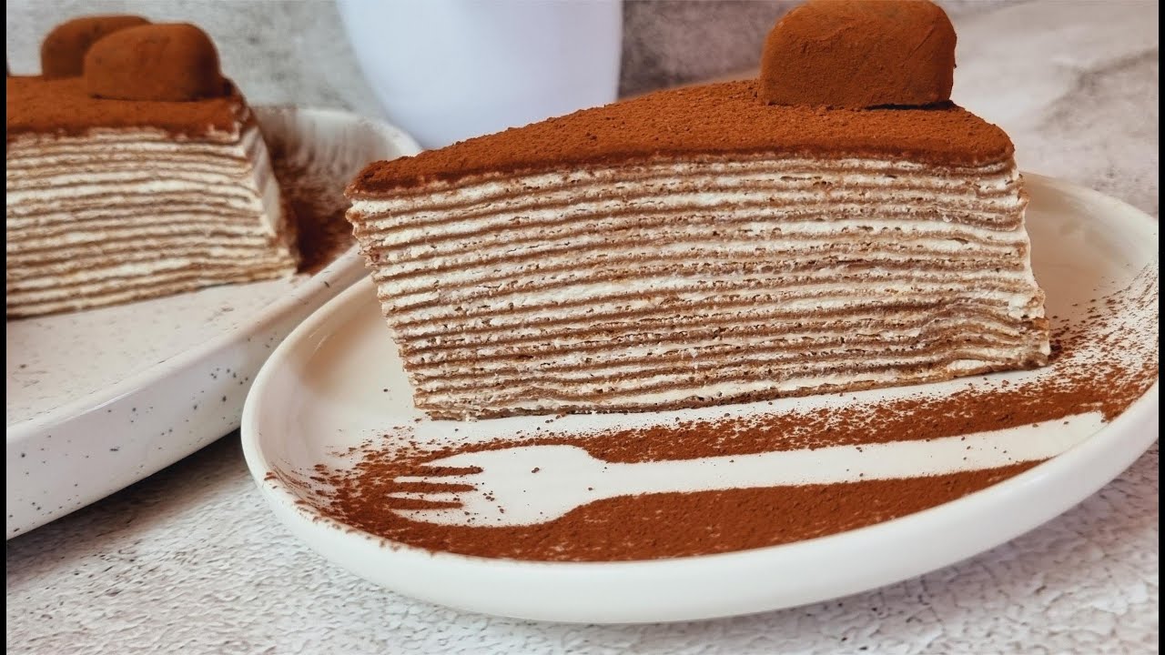 Sans four ! Gâteau au crêpes qui fond dans la bouche ! Tiramisu  Rapide et délicieux !