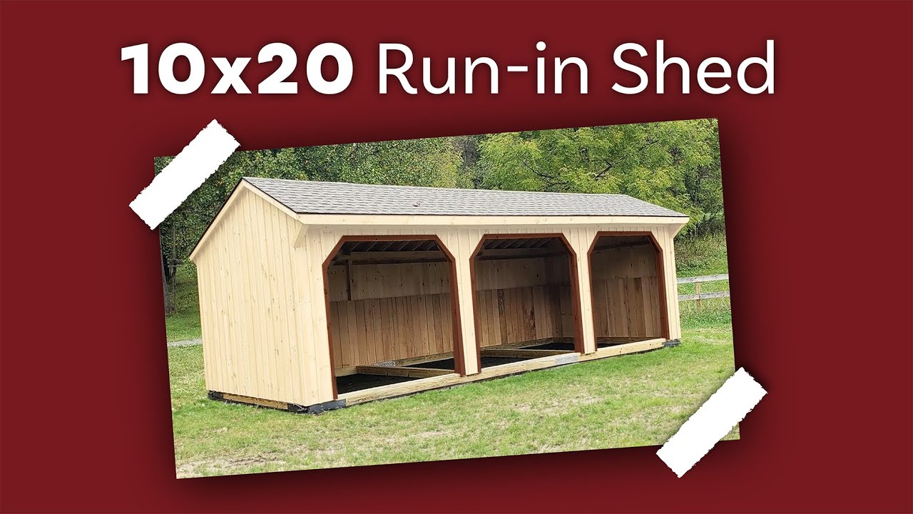 Customer Horse Barn Tour: 10x20 Run-in Shed Horse Barn