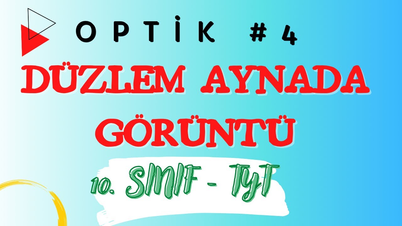 Optik 4- Düzlem Aynalarda Görüntü Oluşumu- 10. Sınıf