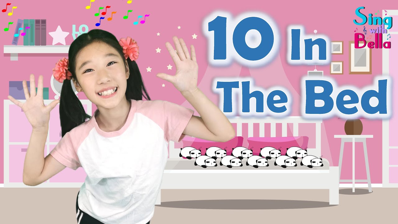 Ten in the Bed with lyrics and Actions|Sing and Dance Along-numbers counting song 1-10 nursery rhyme