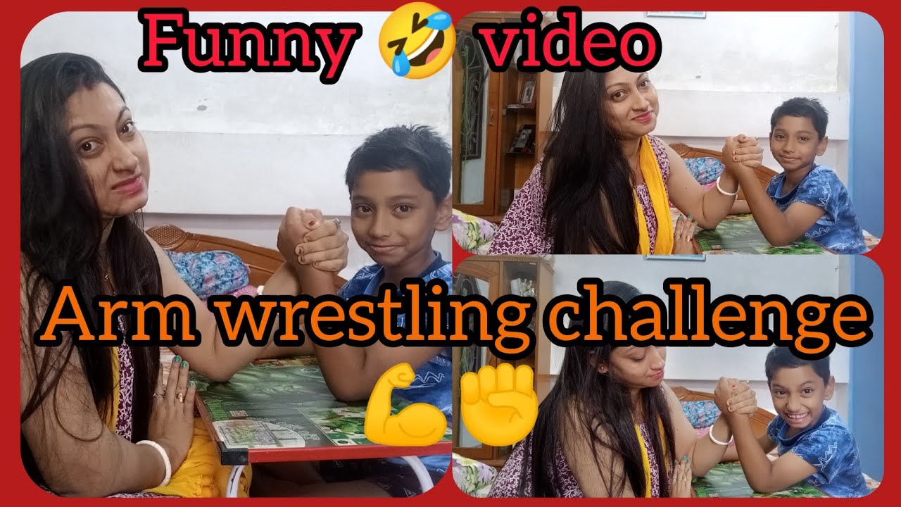 part 3//Arm wrestling challenge 💪//panja lorae✊//funny video@SAMIRA's vlog