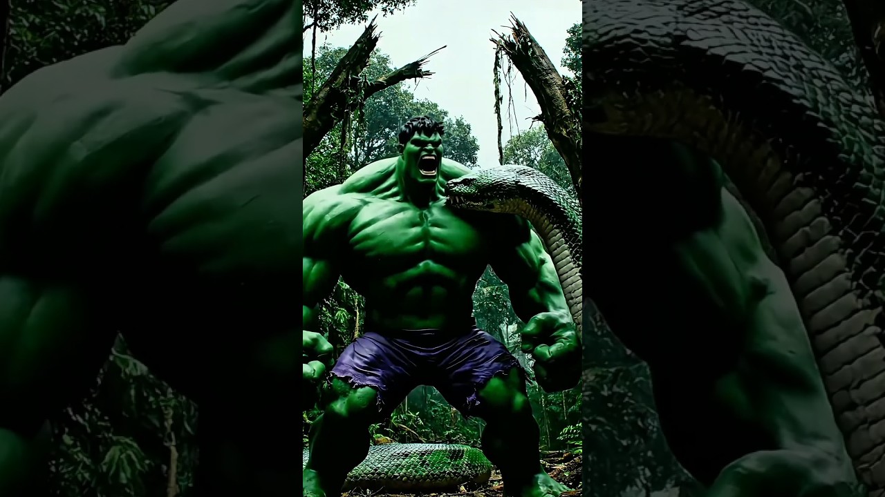 "Hulk vs Giant Anaconda: Jungle Battle of Legends!"