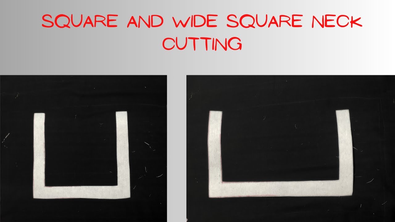 How to Cut Square And Wide Square Neck//Square And Wide Square  Neck cutting  + Easy CutAndStitch