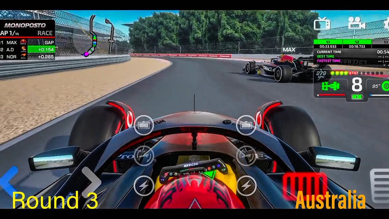 Monoposto 2024 Round 3 Australia GrandPrix Perfect Strategy, Battle With Verstappen #f124 #monoposto