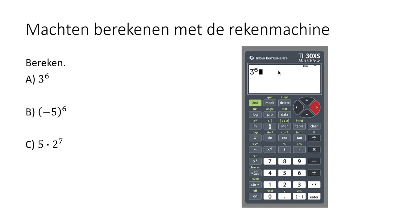 Machten met de rekenmachine (1 HAVO/VWO & 1 VWO)