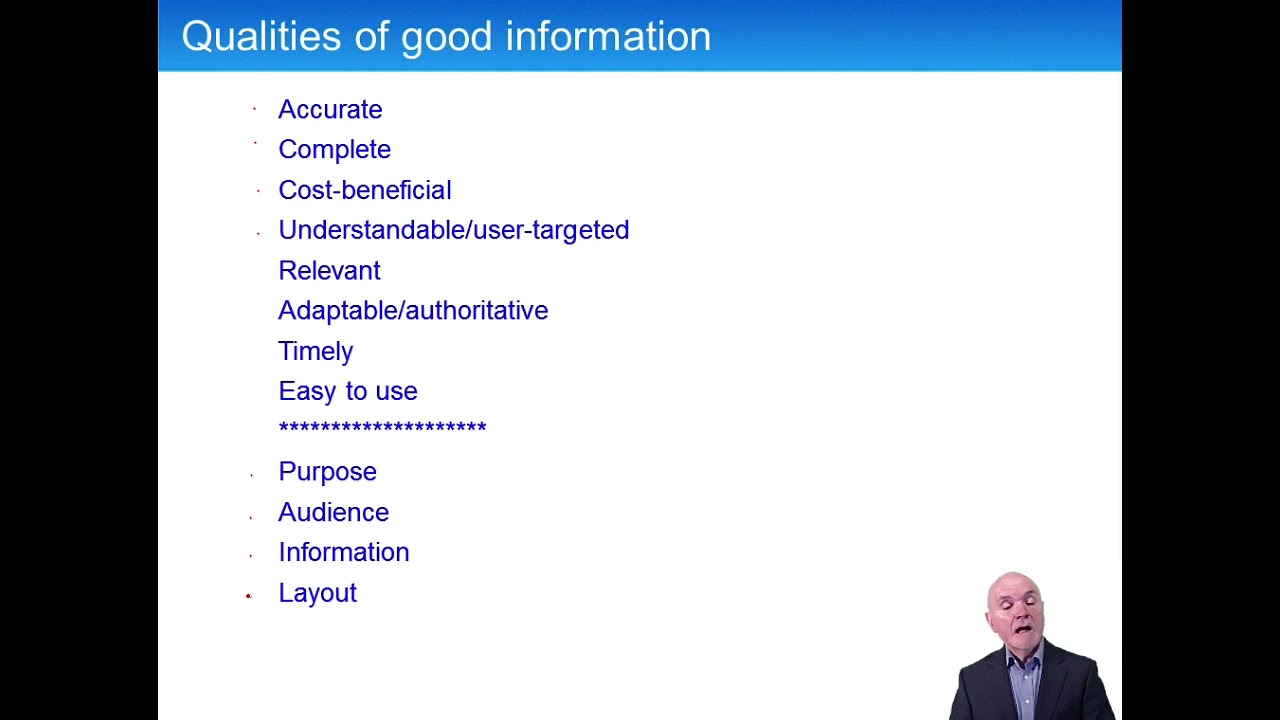 Sources of Management Information – ACCA Advanced Performance Management (APM)