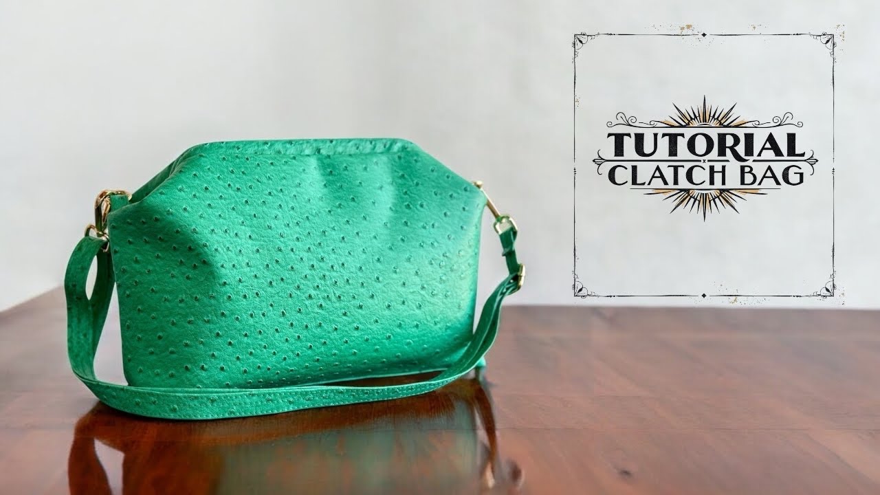 Come cucire una Borsa Clutch Elegante in Similpelle con Tracolla Abbinata -DIY BAG