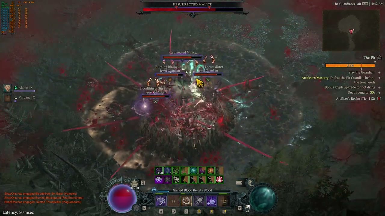 [Diablo 4] (Season 9) Pit 112 clear - Shadowblight Crit Necro
