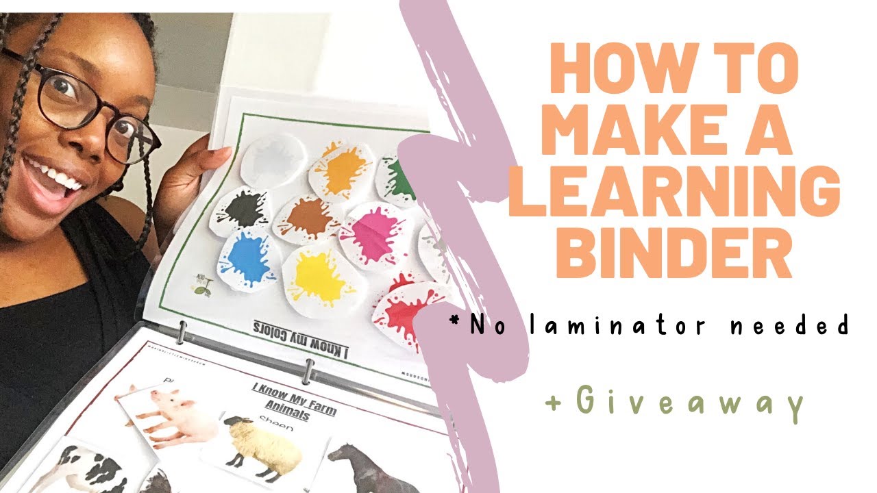 HOW TO MAKE A LEARNING BINDER~DIY TODDLER BUSY BOOK~PRESCHOOL PREP LEARNING BINDER