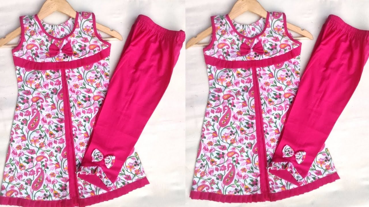 Baby A-line top and plazo cutting and stitching/6-7 year old baby girl top with plazzo design