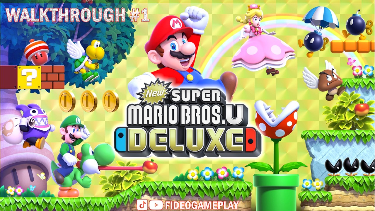 Super Mario Bros U Deluxe - Walkthrough 1 - Primeros minutos en el juego !