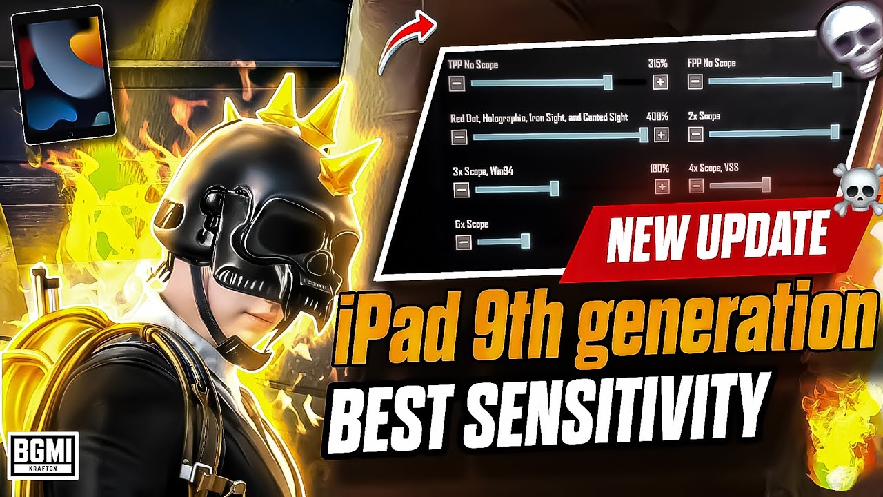 🔥 iPad 9th Gen BGMI Sensitivity 4.1 Update | iPad BGMI Settings 2025 | 60fps | iPad best sensitivity