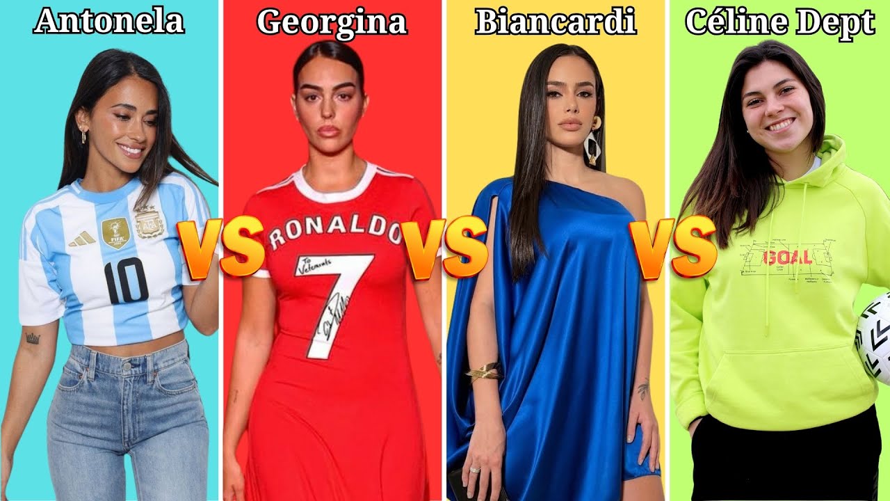 Comparison: Antonella Roccuzzo vs Georgina Rodríguez vs Bruna Biancardi vs Céline Dept